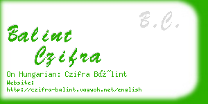 balint czifra business card